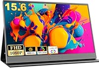 COOLHOOD Portable Monitor, 15.6 inch 1080P FHD IPS Second External Monitor with USB-C Mini HDMI Port, Second Screen Compatible with PC, Laptop, MacBook, Gaming Device