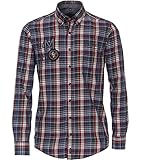  CASAMODA Freizeithemd kariert Casual Fit sattes Dunkelblau XXL