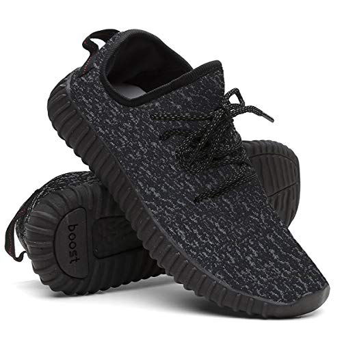 Kit Tenis Masculino Corrida Yzi + Relógio Esporte + Boné - Preto/42