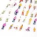 100 Pcs HO Scale Models People Set, Liangxiang 1:100 Scale DIY Resin Colorful Painted Mixed Seated and Standing People Figures Models Train Park Street Passengers Sitting Pose - HO TT (100 PCS)