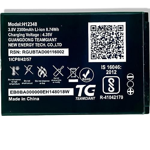 Image of OriginaI H12348 Batery for ZTE Wipod Airtel 4g Hotspot Jiofi 2 M2 Router (2300mAh) with 3 Months Warranty (LA-52)