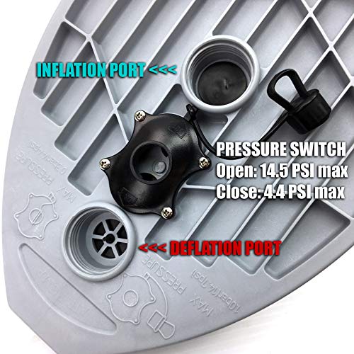 Bomba de pie Seamax para inflar kayaks y tablas a 14,5 PSI en la playa 4