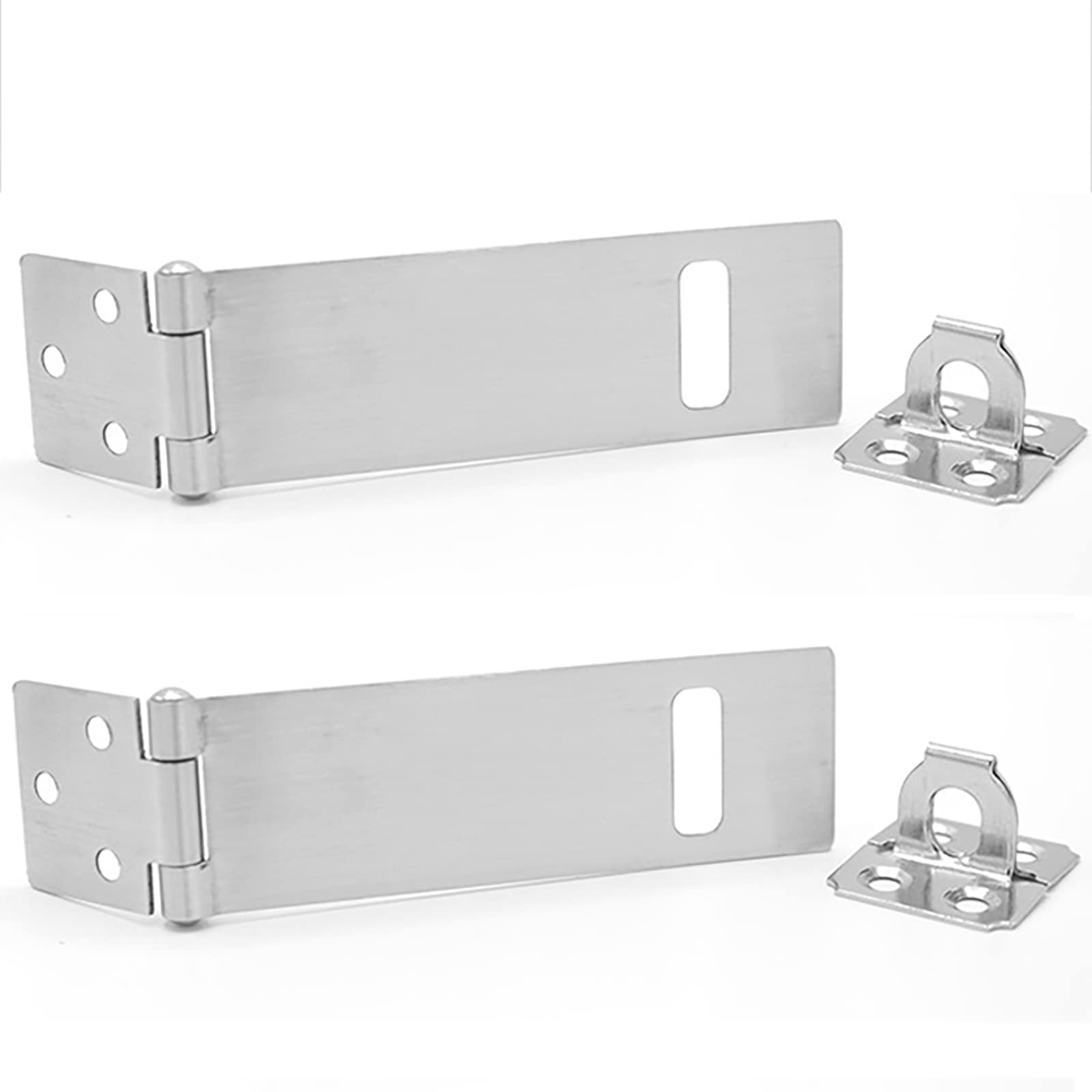 Heavy Duty Sliding Bolt Door Lock - Stainless Steel Gate Latch with Padlock Hole for Shed, Barn, and Home Security-1pc(3in)
