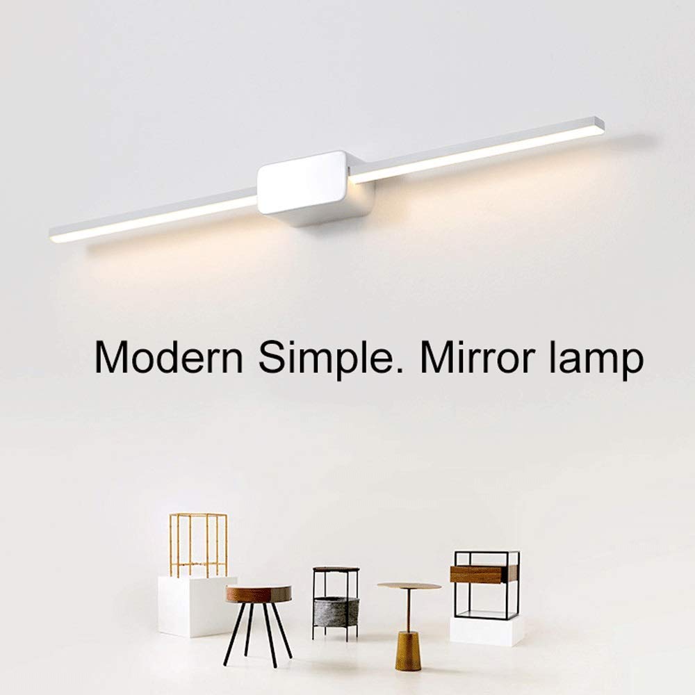 LED-Spiegellampe, Make-up-Beleuchtung, Warmweiß 3000 K, Spiegel-Frontleuchten, Badezimmer-Spiegellampe, Schrankleuchte, 9 W, Nicht dimmbar, Weiß 40 cm [Energieklasse A+++]