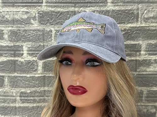 Image of Fishing Baseball Cap for Men Women, Adjustable Embroidered Fish Hat | Fishing Gear, Outdoor Adventure Design, Precision Embroidery Craft, One Size Adjustable Fit