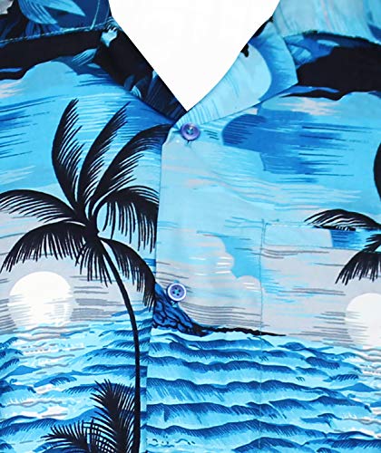 V.H.O. Funky Hawaiian-Shirt Men Regular-Fit Short-Sleeve Aloha Summer Shirt Surf Sunset Palms Vacation Unisex4
