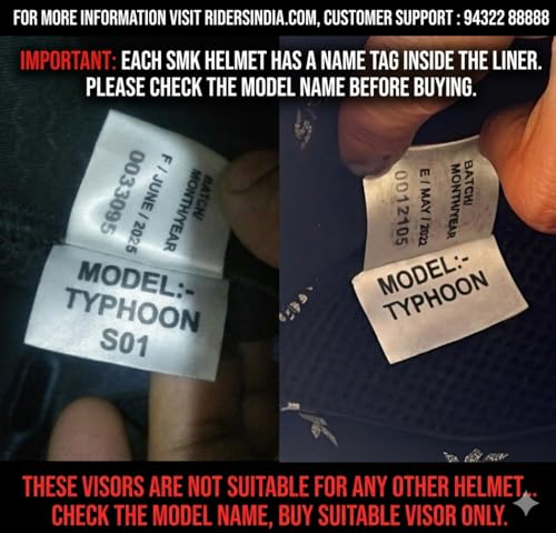 Image of SMK Typhoon Helmet Visor, Day and Night Vision, Pinlock 30 Ready, Original Replacement Shield