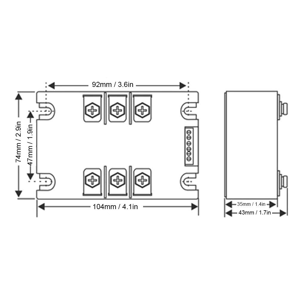 Soft Start Monofase 220VAC Controllore Accessorio di Controllo Industriale Fondo in Alluminio per Motore Monofase/Bifase Modulo di Avviamento Motore 50-60Hz(Optical module)