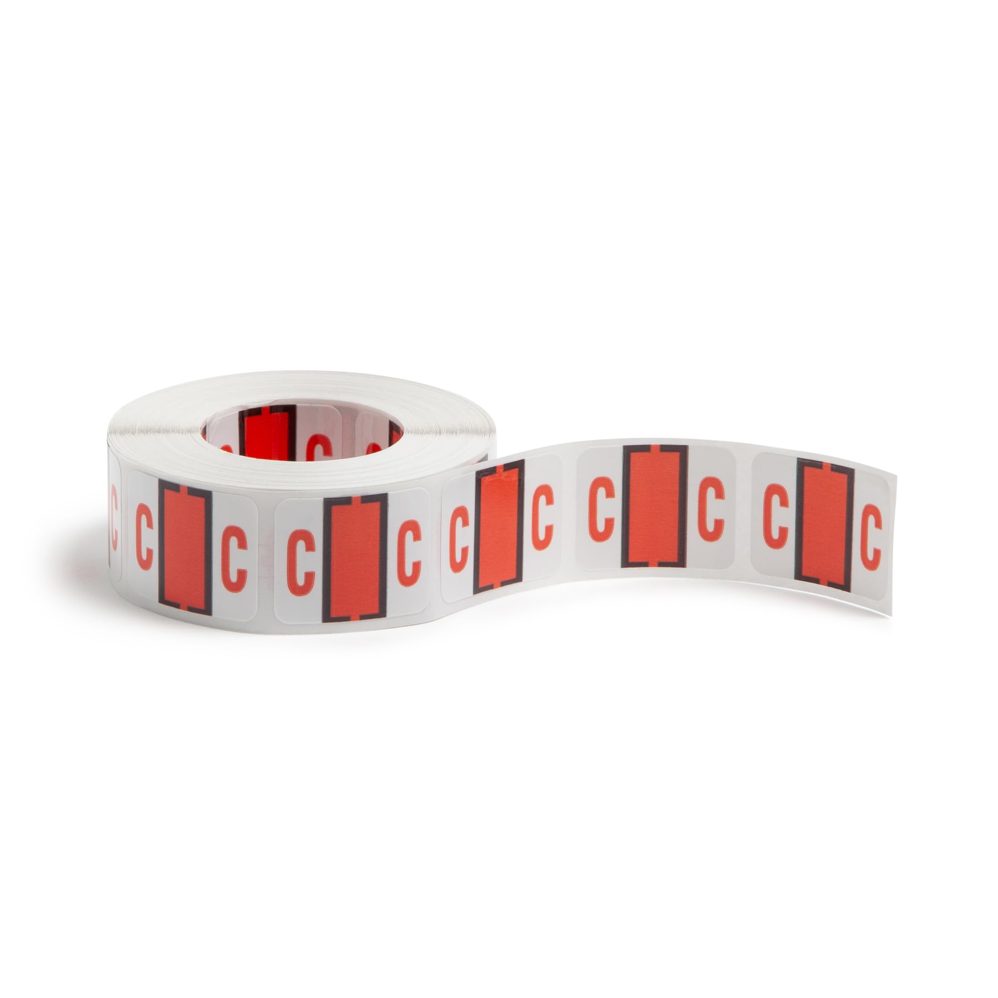 Smead BCCR Bar-Style Color-Coded Alphabetic Label, C, Label Roll, Dark Orange, 500 Labels per Roll, (67073)