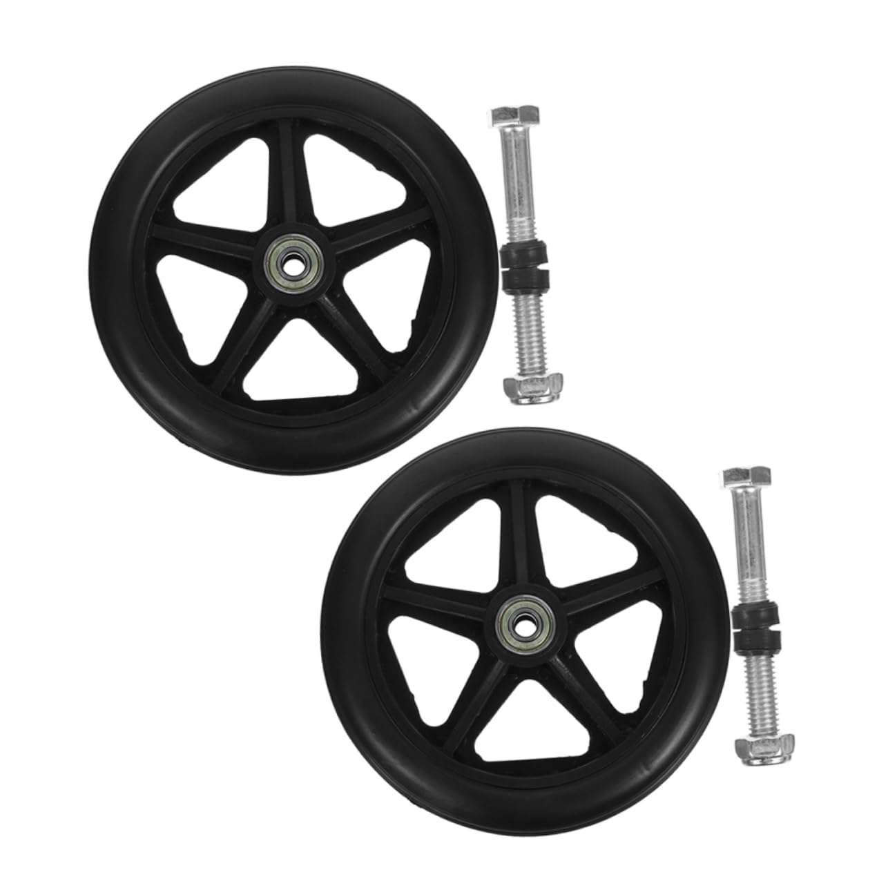 KALLORY 2 Sets Wheelchair Front Wheel Wheelchair Rollers Replacement Wheelchair Wheels Replacement Wheelchair Replacement Parts Heavy Duty Wheelchair Accessory Wheelchair Parts