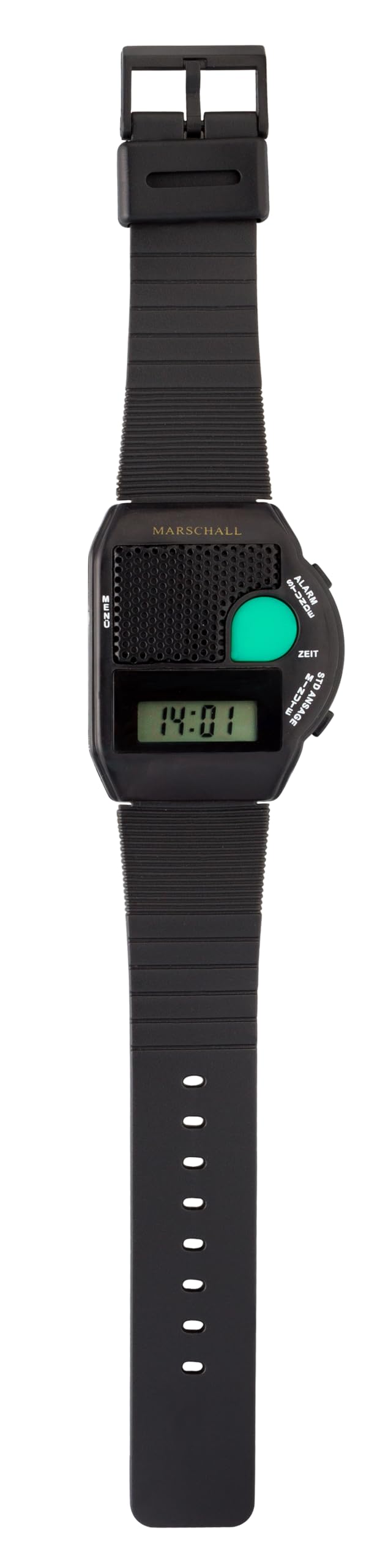 Orologio da Polso Parlante MV con grande parlavo pulsante nero - Blindenuhr - nuovo! Con scritta in lingua tedesca contenitore - confezione pronta da chiuso
