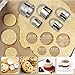 iNeibo Professional Quality Biscuit Cutter Set Dough Blender/Cutter 5Pcs Round Cookies Cutter with Handle + Pastry Scraper+Egg Separator Heavy Duty Baking Dough Tools Pastry Utensils