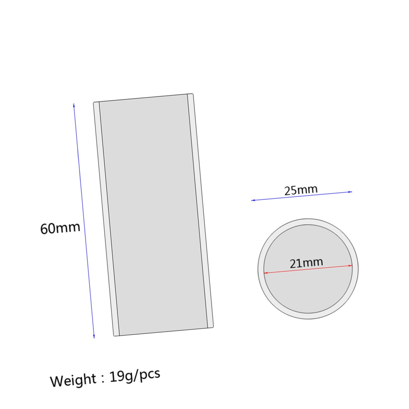 VICASKY Slide Bar for Guitar 60mm Acoustic Guitar Slide Improve Intonation Bright Sound for String Instruments