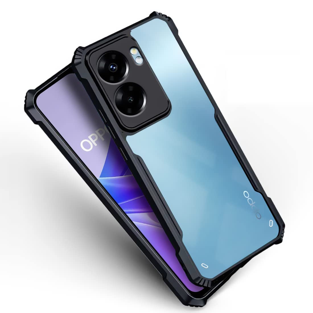 Fashionury Back Cover for Oppo K10 5G Transparent Hybrid Hard PC Back TPU Bumper Impact Resistant Case (Black,Transparent) (B0BNDBSR4R) Amazon Price History, Amazon Price Tracker