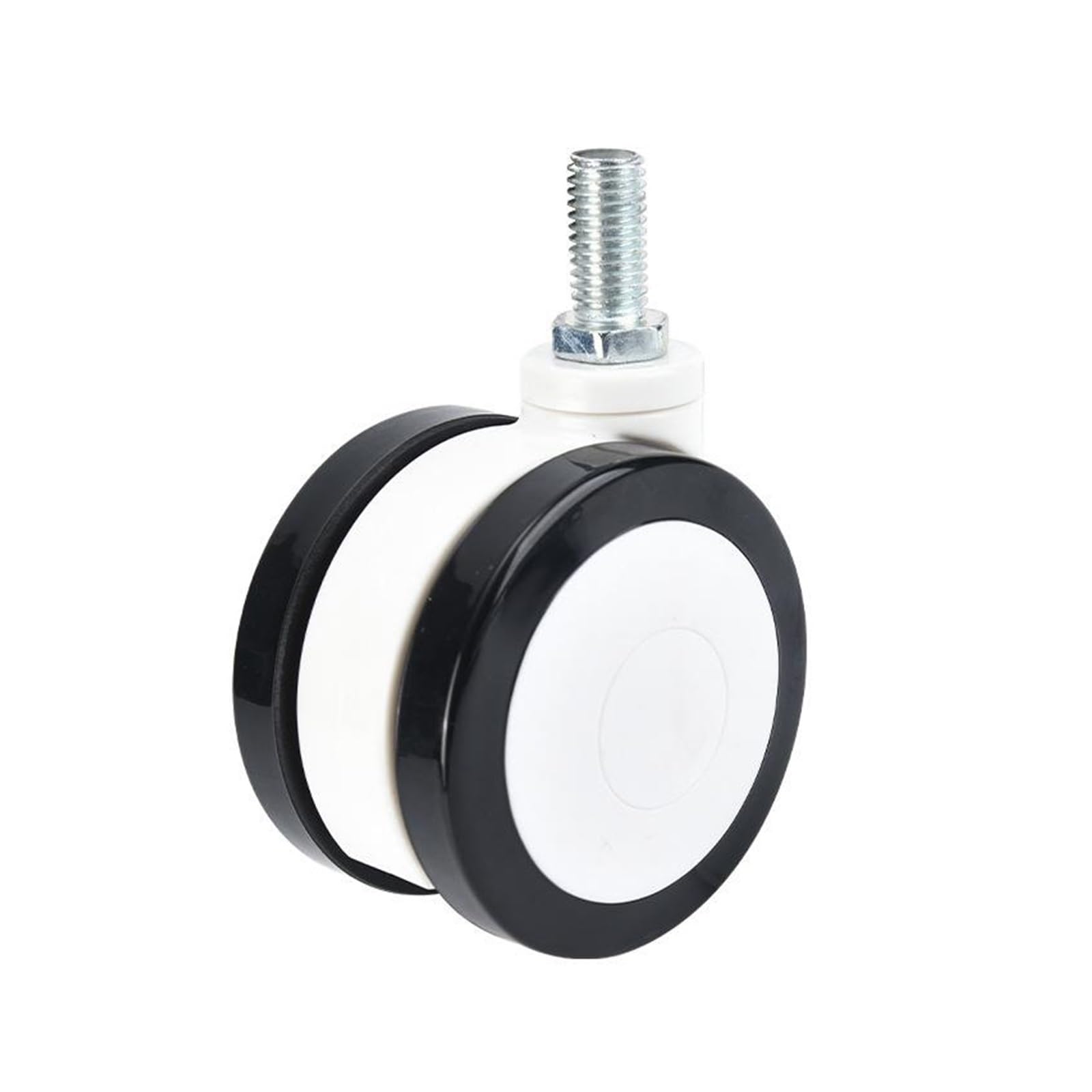 MXXDMOPD 5 Pieces/lot 3-inch Medical PVC Silent Double-Piece casters Equipment cart Home/Screw with Brakes(M12x25mm-brake)