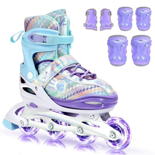 Inliner für Kinder 34-41 Verstellbar, Sportneer Inline Skates Mit 6er...