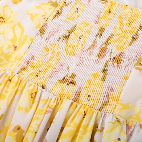 Image of GRACE KARIN 2026 Women's Summer Floral Wedding Guest Dress,Beach Flowy A Line Maxi Off Shoulder Bridesmaid Dresses