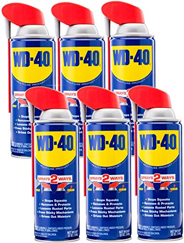 WD-40 - 490058 Multi-Use Product with SMART STRAW SPRAYS 2 WAYS, 12 OZ [6-Pack]