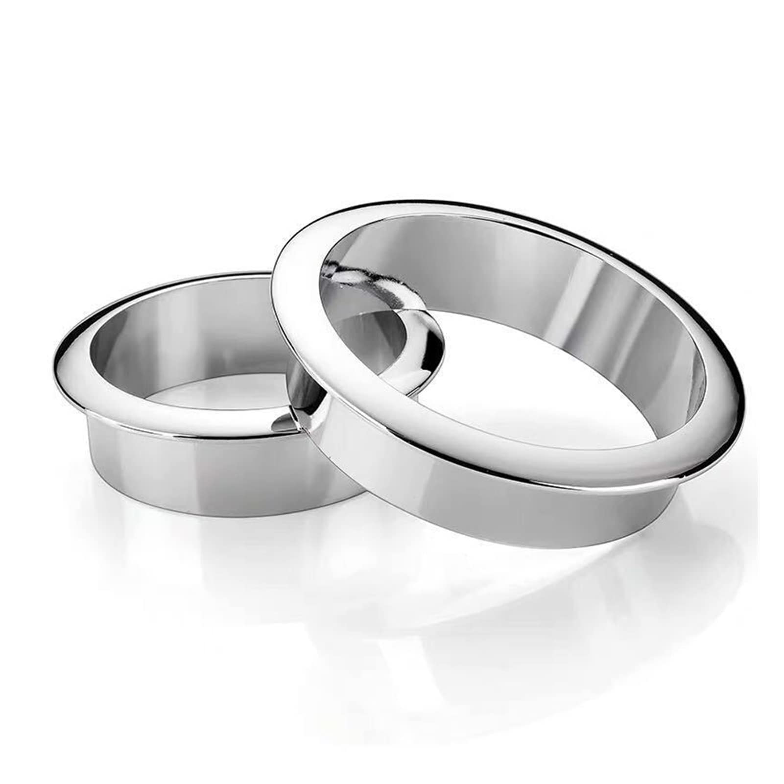 Passacavo in Lega di Zinco lucidato - 44 mm di Diametro esterno/32 mm di Diametro Interno - Organizzatore for Cavi for scrivania/bancone/Armadio (Confezione da 1)