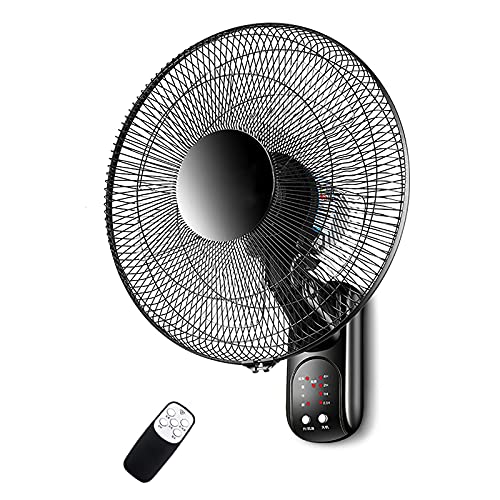 KANBUN Wall-Mounted Fan, Household Wall Fan Industrial Shaking Head Fan Smart Remote Control Appointment Timing Third Gear Wind Speed, for Home Office Bedroom