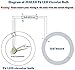 JESLED T9 LED Circline Light Bulb -12 Inch 1920LM Circular Ceiling Light, 16W 6000K Cool White, Replacement for 32W FC12T9/CW Ring Fluorescent Lamp Fixture Bulb (Ballast Must be Removed or bypassed)
