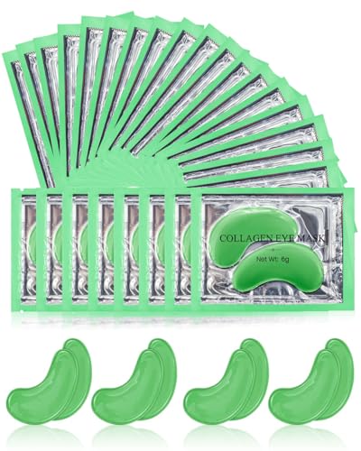 DAFNE 30Pcs Parches Ojos Bolsas y Ojeras, Eye Patches para una Hidratación Profunda, Parches Ojeras y Bolsas, Eliminar Bolsas de Ojos, Eye Mask, Parches Antiarrugas, Under Eye Patches, Verde