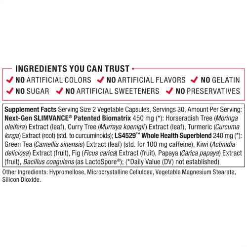 Force Factor Probioslim With Next-Gen Slimvance Thermogenic + Probiotic Fat Burner For Women And Men With Green Tea Extract To Improve Weight Loss, Boost Metabolism, Support Digestion, 60 Capsules #TOP4