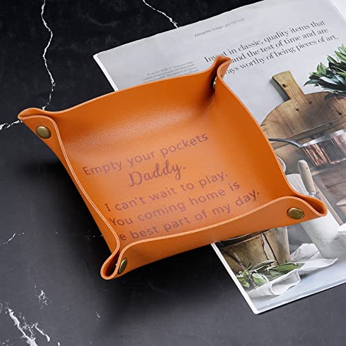 Gifts for Dad Daddy New Dad FatherS Day Gifts from Daughter Son Baby Kids Wife, Birthday Gifts for Dad Stepdad First Time Dad Christmas Valentine Day Gifts for Dad Who Wants Nothing Valet Tray for Dad - Image 6