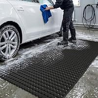 jxgzyy Ringgummimatte Antirutschmatte Schmutzfangmatte Gummimatte fußmatte außen Drainagematte für Eingangsbereich, Garage, Küche & Außenbereich 100 x 150cm