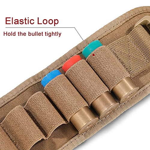 Excellent Elite Spanker 24 Rounds Shotgun Shells Bandolier Shotgun Shell Shoulder Holder Shotshells Bandolier Belt(Coyote Brown) #TOP3