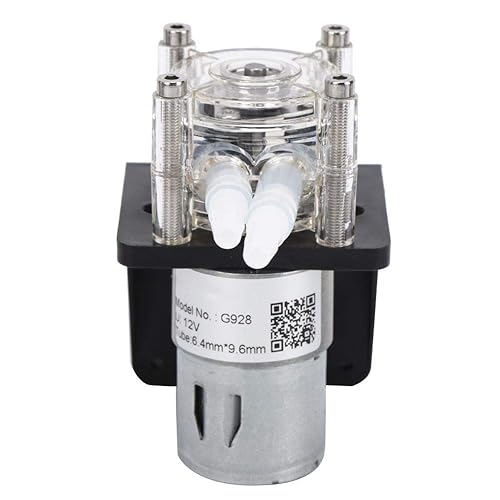 Miniatura 4 de Bomba peristáltica, bomba peristáltica de flujo grande de 16.9 fl ozmin hecha de acero inoxidable 304 con cabeza de PC transparente (12V)