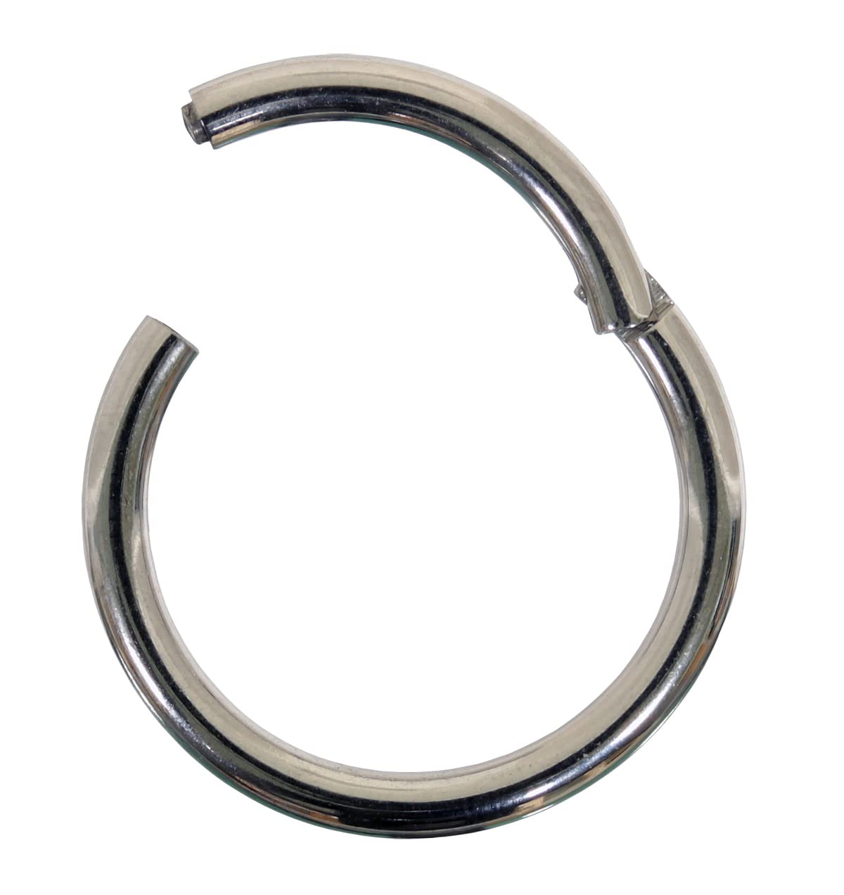 Segmentring Clicker SILBER mit Scharnier - 5,0 mm aus G23 Titan - Smooth Closure Ring