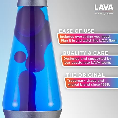 Image of Lava Lamp - 14.5 inch Cosmic Wave - The Original Motion Light - Purple Wax and Blue Liquid - Item #2633 (Amazon Exclusive)