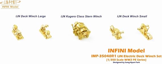 Infiniti Model 1/350 IMP Series Winch Set A for Japanese Navy Plastic Model IMP3540