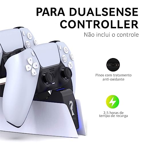 Carregador Duplo Para Joystick PS5, Estação de Carregamento Para PS5, Base de Carregamento rápido Du