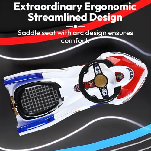 Image of StarAndDaisy Panda Baby Swing /Magic Car for Kids Toys for 2-5 Years boy, with LED Light & Music, Backrest seat, 360 Swivel Steering Twister Ride-on /car Toy with Smoke & Water Injection -Black