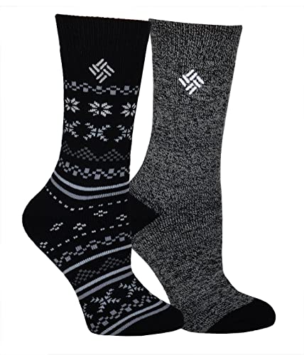 Image of Columbia Women's Fleece Lined Thermal Fleece Lined Crew Socks (2-Pack)