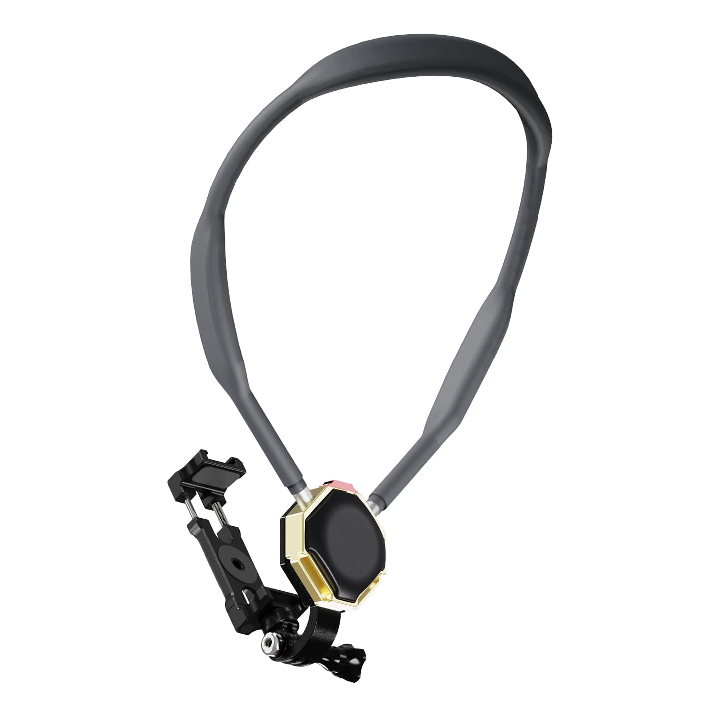 Soporte magnético ajustable de liberación rápida para el cuello con agujero de 1/4 pulgadas compatible con cámara de acción OSMO 360/GO 3S (tipo C, dorado)