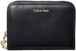 Calvin Klein Damen Geldbörse Medium Flap Zip Around Klein, Schwarz (Black), Einheitsgröße
