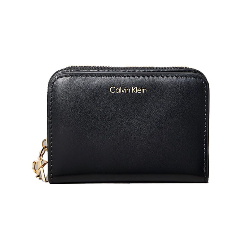 Calvin Klein Damen Geldbörse Medium Flap Zip Around Klein, Schwarz (Black), Einheitsgröße