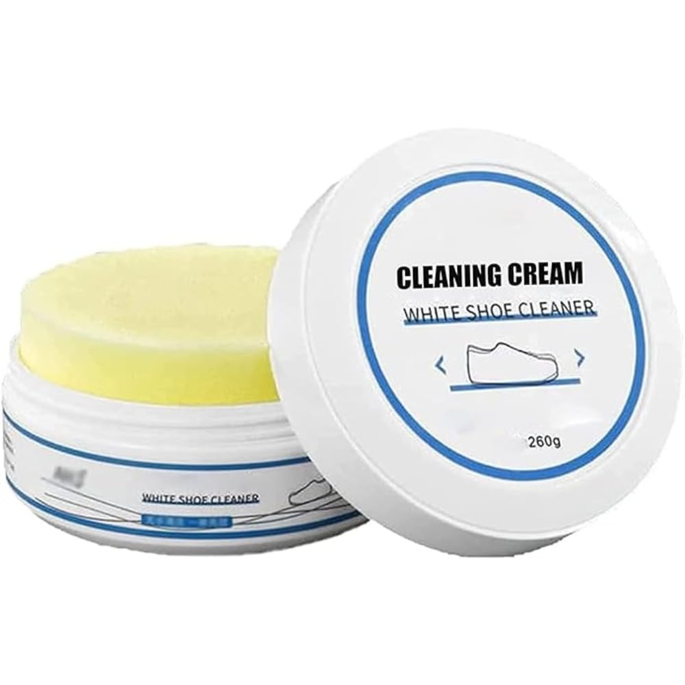 White Shoe Cleaner Multipurpose Cleaning Cream Whitener for Canvas Trainers Sneaker Leather Stain Removal Paste Household Multi Purpose Surface Cleaner Magic Shoe Eraser No Wash