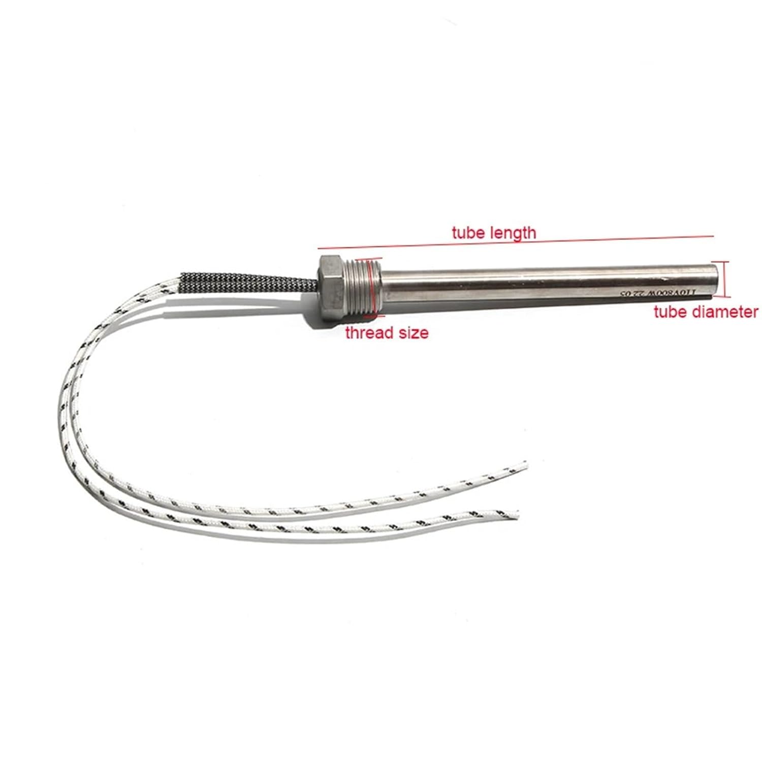 NPT hread Cartridge Heater Element 1pc DN10 3/8" 16mm 900-1300W 10mm x 400-600mm for Household Hydroelectric Radiators