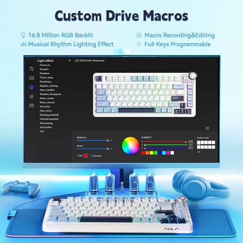 Image of Aula Wireless Mechanical Keyboard,75% Hot Swappable Gaming Keyboard