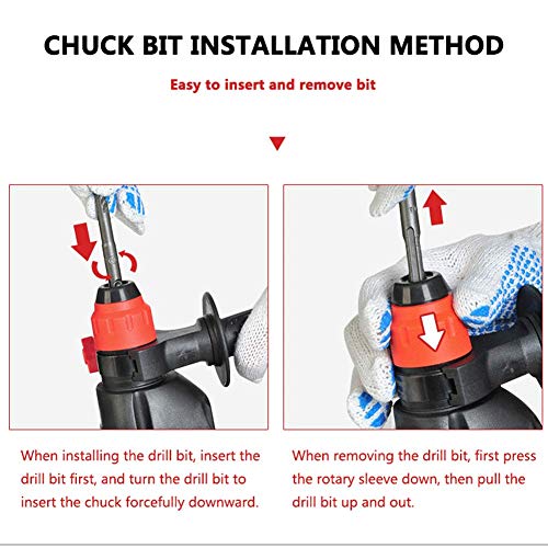 Akku-Bohrhammer, multifunktionaler bürstenloser Lithium-Bohrer, 3 Arten von elektrischen Schlagbohrern, geeignet für… – Bild 8