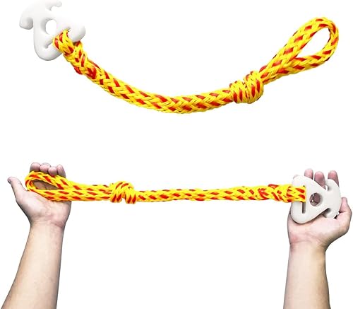 Paquete de 2 tubos de barco y cuerda de remolque, conector rápido, cuerda de remolque resistente para tubos compatibles para barcos, esquí acuático