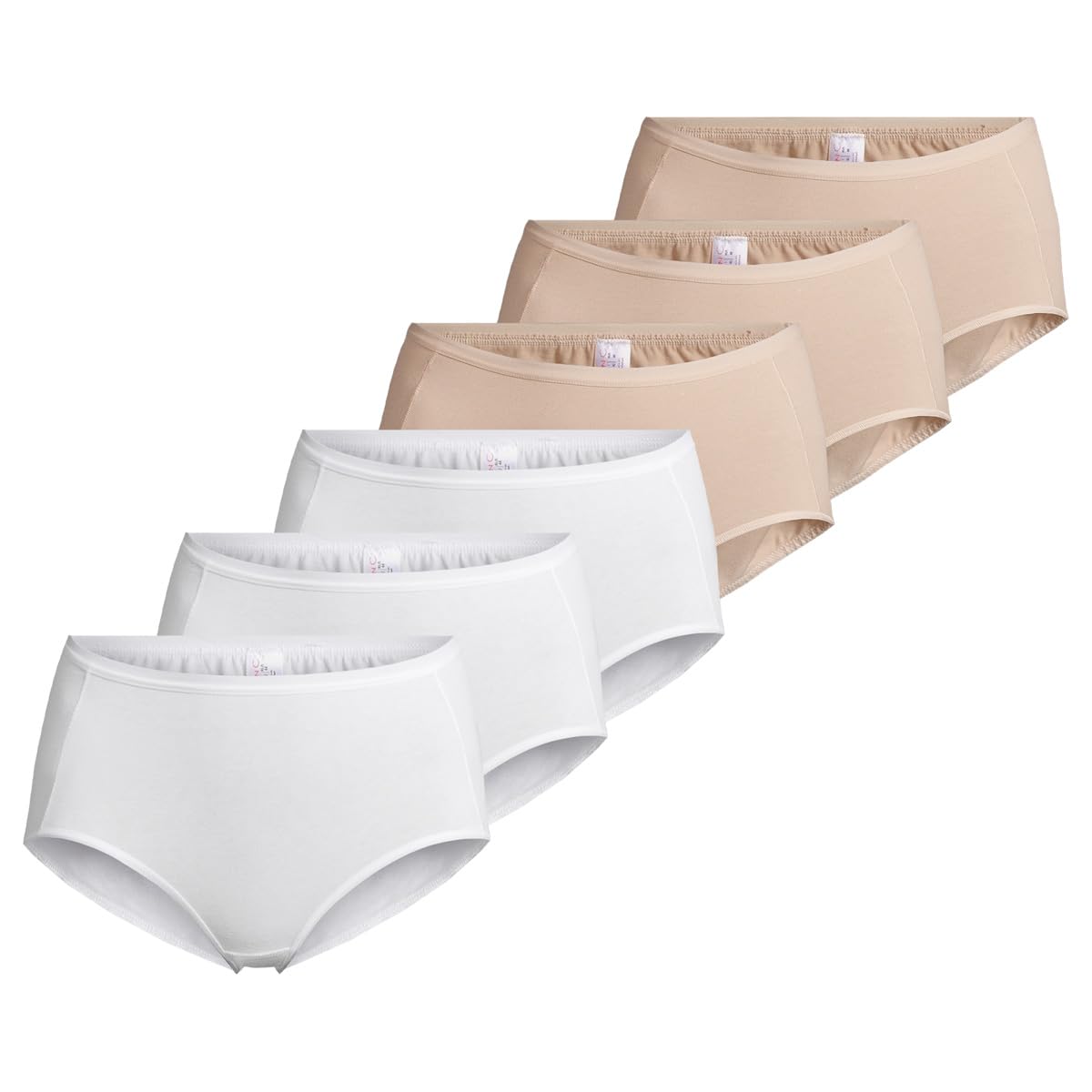 Nina von C. 6er Pack Taillen Slips für Damen – Bequemer Taillenslip aus elastischem Material, Klassischer Schnitt mit Gummibund, Weich & Atmungsaktiv – Vielseitiges Basic für Alltag & Freizeit