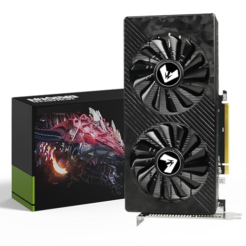 Image of MOUGOL AMD Radeon RX 580 Gaming Graphics Card, 8GB GDDR5 2048SP 256-Bit, Dual Fan Cooling, HDMI /DP /DVI Video Output, PCI Express X16 3.0, Computer GPU Support Windows 11 /10 /7 Desktop PC