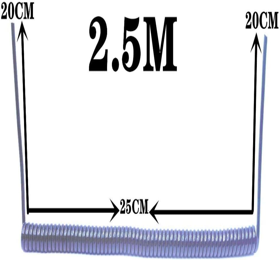 Cable de alambre de 2 núcleos con resorte telescópico extensible de 14AWG a 7,5 m 2