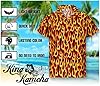 King Kameha Funky Hawaiian Shirt, Men, Shortsleeve, Flames Allover, Yellow Red, 4XL #4