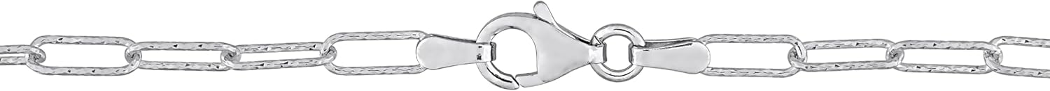 Italian 925 Sterling Silver Fancy Paperclip Chain Bracelet - For Men & Women - Available in Silver, Yellow Gold or Rose Gold - Various Lengths and Widths - Image 4